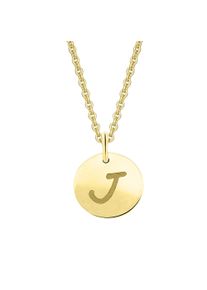 ONE ELEMENT Damen Namenskette "Halskette - Namenskette mit Buchstabe J Buchstaben Anhänger aus", J, Gelbgold 333-Gold, gold, Gelbgold 333, Gold,