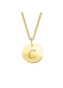 ONE ELEMENT Damen Namenskette "Halskette - Namenskette mit Buchstabe C Buchstaben Anhänger aus", C, Gelbgold 333-Gold, gold, Gelbgold 333, Gold,