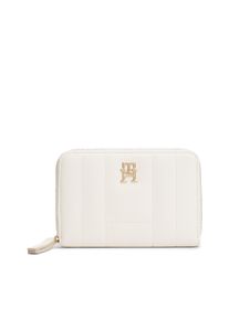Tommy Hilfiger Geldbörse "TH FEMININE MED ZA", weiß, Lederimitat, unifarben, elegant, Kleinlederwaren, Damen Geldbeutel, Portemonnai mit