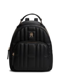 Tommy Hilfiger Cityrucksack "TH FEMININE BACKPACK", schwarz, Lederimitat, unifarben, elegant, Rucksäcke, Damen-Rucksack, Henkeltasche mit