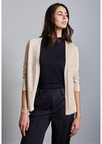 Street One Damen Cardigan, beige, casual, Gr. 46, unifarben, Stoff, 70% Viskose, 30% Nylon, Strickjacken, im Lagen-Look