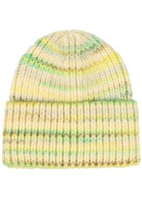 Damen Beanie, gelb, casual,feminin,modisch,sportlich, Capelli New York, mehrfarbig, Grobstrick, Strick, Materialmix, Mützen, mit lebendigen