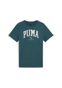 Puma Kinder T-Shirt "SQUAD BIG GRAPHIC TEE B", grün, sportlich, Gr. 140, unifarben, Jersey, Obermaterial: 100% Baumwolle, Shirts