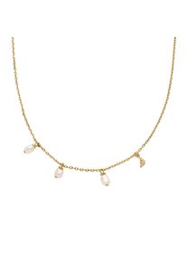 Emporio Armani Damen Kette mit Anhänger "Schmuck Geschenk Metall, EGS3197710", Metall-Perlen, L: 45cm B: 1mm, gold, Metall, Perlen, B:1mm,