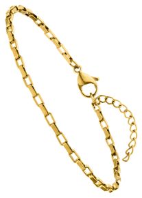 Jobo Damen Armband "Kastenarmband Kastenkette", Edelstahl, gold, Edelstahl, Armbänder, Edelstahl goldfarben 17-20 cm