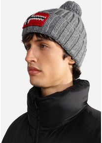 Napapijri Damen Beanie "SEMIURY", grau, casual, Rippstrick, Materialmix, Mützen, mit Bommel