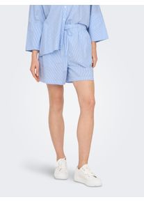 Only Damen Shorts "ONLAUGUSTA SHORTS WVN", blau, modisch, Gr. L, gestreift, Obermaterial: 100% Baumwolle, Hosen