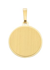 Adelia´s ADELIA ́S Damen Ketten-Anhänger "333 Gold Gravurplatte Anhänger Ø 15,5 mm", Gold, gold, Gold, Schmuckanhänger, Goldschmuck für Damen