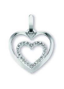 ONE ELEMENT Damen Ketten-Anhänger "Zirkonia Herz Herz Anhänger aus 925 Silber", Silber 925 (Sterlingsilber), silber, Silber 925 (Sterlingsilber),