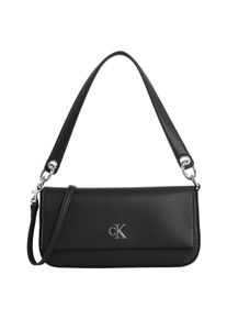 Damen Schultertasche "MINIMAL MONOGRAM SHOULDER POUCH", Calvin Klein Jeans, schwarz, Textil, Lederimitat, unifarben, Taschen, Umhängetasche, Damen