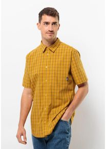 Jack Wolfskin Herren Kurzarmhemd "HOT SPRINGS SHIRT M", gelb, Gr. S, OBERSTOFF: 100% BAUMWOLLE, Hemden