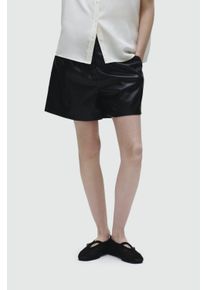 Only Damen Shorts "ONLSARAMY FAUX LEATHER SHORTS OY OTW", schwarz, modisch, Gr. XL, unifarben, Obermaterial: 100% Polyester, Hosen