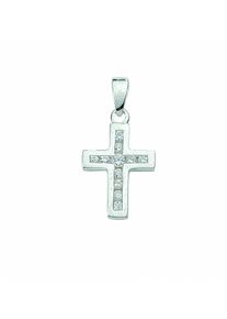 Adelia´s ADELIA ́S Damen Ketten-Anhänger "Damen & Herren 925 Silber Kreuz Anhänger mit Zirkonia", Damen,mit Zirkonia, Silber 925 (Sterlingsilber), silber,