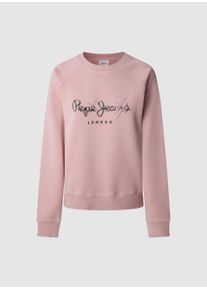 Pepe Jeans Damen Sweatshirt "LUPITA", pink, casual, Gr. L, Sweatware, Obermaterial: 100% Baumwolle, Sweatshirts