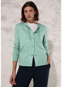 Cecil Damen Cardigan, grün, casual, Gr. XXL, unifarben, Stoff, 33% Polyester, 31% Polyacryl, 24% Baumwolle, 12% Nylon, Strickjacken, mit dekorativer