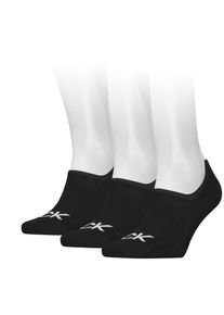 Herren Füßlinge "CK MEN FOOTIE HIGH CUT 3P LOGO", Calvin Klein Jeans, schwarz, Baumwollmischung, Socken, No Show Socks, Anti-Slip-Ferse, CK-Logo,