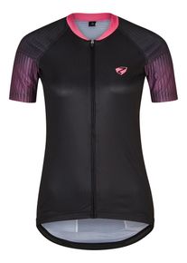 Ziener Damen Radtrikot "NAIALA", schwarz, Gr. 44, Obermaterial: 1. 100% Polyester; 2. 90% Polyester, 10% Elasthan, Trikots