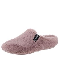 VERBENAS Damen Pantoffel "YORK Gales", Gr. 37, rosa, Textil, sportlich, Schuhe, Pantoffel, Hausschuh, Homeslipper in kuscheliger Plüsch-Optik