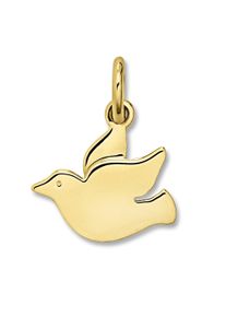 ONE ELEMENT Damen Ketten-Anhänger "Taube Anhänger aus 333 Gelbgold Taube Anhänger aus 333 Gelbgold", Gelbgold 333-Gold, gold, Gelbgold 333, Gold,