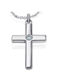 ONE ELEMENT Damen Ketten-Anhänger "0,03 ct Diamant Brillant Anhänger aus 585 Weißgold", 0,03 ct mit Diamant, Weißgold 585-Gold-Diamanten, silber,