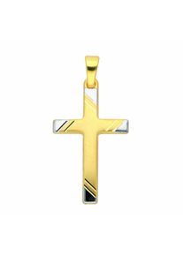 Adelia´s ADELIA ́S Damen Ketten-Anhänger "Damen & Herren 333 Gold Kreuz Anhänger", Damen, Gelbgold 333-Gold, gold, Gelbgold 333, Gold, Schmuckanhänger,