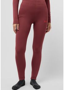 Jack Wolfskin Damen Thermoleggings "INFINITE WARM PANTS W", rot, Gr. S, Obermaterial: 92% Polyester, 8% Elastan, Hosen