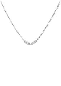 BOSS Damen Kette ohne Anhänger "Schmuck Edelstahl Halsschmuck Ankerkette LARIA", Edelstahl, L: 91cm, silber, Edelstahl, Halsketten, mit Glasstein