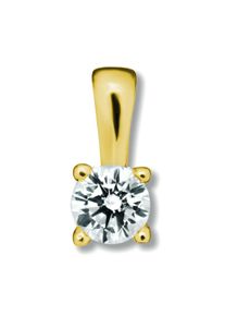 ONE ELEMENT Damen Ketten-Anhänger "0.15 ct Diamant Brillant Anhänger aus 585 Gelbgold", 0,15 ct, Gelbgold 585-Gold-Diamanten, gold, Gelbgold 585,