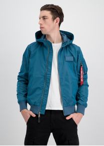 Herren Bomberjacke "Alpha Industries Men - Bomber Jackets MA-1 LW Hooded", blau, Gr. XXXL, Alpha Industries, Obermaterial: 100% Nylon, Futter: 100%