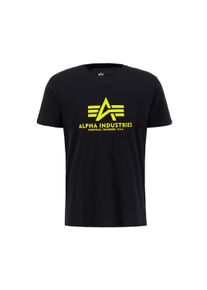 Herren T-Shirt "Alpha Industries Men - T-Shirts Basic T-Shirt BL Neon Print", gelb, Gr. S, Alpha Industries, Obermaterial: 100% Baumwolle, Shirts
