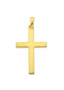 Adelia´s ADELIA ́S Damen Kreuzkette "Halskette - Kreuzkette mit Kreuz Anhänger aus 585 Gold", Gelbgold 585-Gold, gold, Gelbgold 585, Gold, Halsketten,