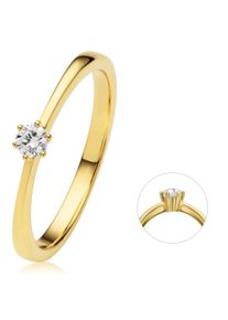 ONE ELEMENT Damen Diamantring "0.1 ct Diamant Brillant Ring aus 585 Gelbgold", 58, Gelbgold 585-Diamanten, gold, Gelbgold 585, Diamanten,