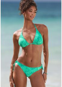 JETTE Damen Triangel-Bikini-Top "Floretta", grün, Gr. 38, bedruckt, Recycling-Polyamid, Bikini-Oberteile, in Ton in Ton-Harmonie