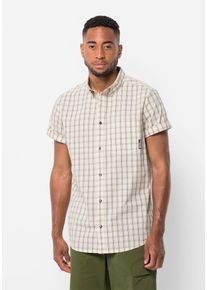 Jack Wolfskin Herren Kurzarmhemd "HOT SPRINGS SHIRT M", beige, Gr. M, OBERSTOFF: 100% BAUMWOLLE, Hemden