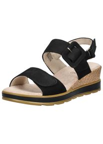 Caprice Damen Keilsandalette "Caprice Sandalen Nubukleder", Gr. 36, schwarz, Nubukleder, casual, Schuhe