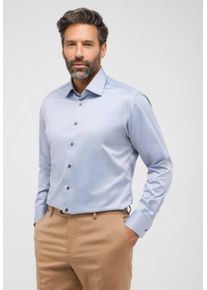 Eterna Herren Langarmhemd "MODERN FIT", blau, Gr. 46, Twill, 100% Baumwolle, Hemden, NON IRON (bügelfrei)