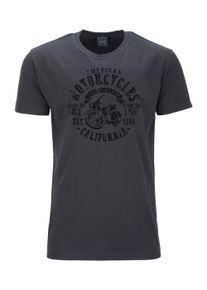 Herren T-Shirt "RIDE TO LIVE", grau, casual, Gr. XXL, Ahorn Sportswear, bedruckt, 100% Baumwolle, Shirts, mit coolem Motorcycle-Print