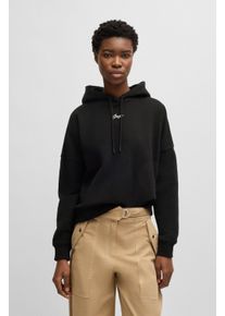 BOSS Orange Damen Hoodie "Ehoody Premium Damenmode", schwarz, casual, Gr. M, unifarben, Sweatware, Obermaterial: 100% Baumwolle, Sweatshirts, mit