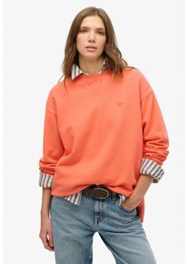 Superdry Damen Sweatshirt "STUDIOS CREW", rot, casual, Gr. S, bedruckt, Sweatware, Obermaterial: 80% Baumwolle, 20% Polyester, Sweatshirts