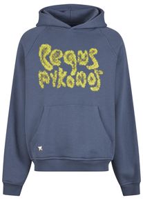 PEQUS Herren Kapuzensweatshirt "PEQUS PEQUS Bubble Logo Hoodie", blau, Gr. S, 100% Baumwolle, Sweatshirts