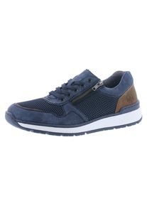 Rieker Herren Sneaker, Gr. 40, bunt, Lederimitat, Textil, kontrastfarbene Details, sportlich, Schuhe, Schnürschuh, Halbschuh, Freizeitschuh in