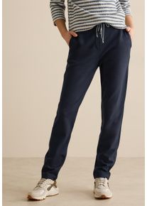 Cecil Damen Stoffhose, blau, casual, Gr. XXL, unifarben, Stoff, 70% Viskose, 25% Polyamid, 5% Elasthan, Hosen, Middle Waist