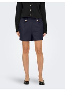 Only Damen Shorts "ONLSANIA TIE BUTTON SHORTS CS JRS", blau, modisch, Gr. XL, unifarben, Obermaterial: 95% Polyester, 5% Elasthan, Hosen