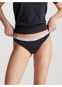 Damen Tanga "THONG (LOW-RISE)", Calvin Klein Underwear, Gr. XXXL, schwarz, Jersey, Obermaterial: 90% Baumwolle, 10% Elasthan, unifarben, Unterhosen,