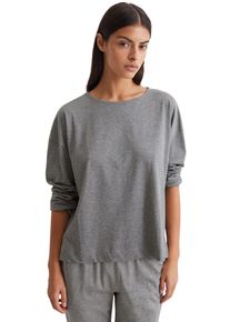 Marc O'Polo MARC O'POLO Damen Pyjamaoberteil "Mix & Match Cotton-Woven", Gr. M, grau, Jersey, Obermaterial: 100% Baumwolle, casual, Shirts, mit