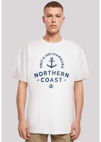 F4NT4STIC Herren T-Shirt "Nordsee Knut & Jan Hamburg", weiß, casual, Gr. XXXL, Obermaterial: 100% Baumwolle, Shirts, Print