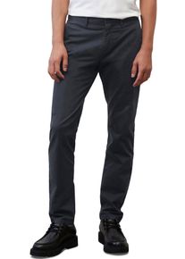 Marc O'Polo MARC O'POLO Herren Chinohose, blau, Gr. 33, unifarben, Web, Obermaterial: 97% Baumwolle, 3% Elasthan, Hosen, im cleanen Look