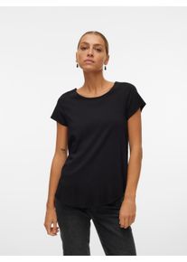 Véro Moda VERO MODA Damen Blusenshirt "VMBELLA SS TOP WVN GA NOOS", schwarz, modisch, Gr. XXL, unifarben, Web, Obermaterial: 97% Viskose, 3% Elasthan, Shirts