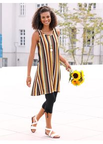 Casual Looks Damen Jerseykleid "Jersey-Kleid", bunt, Gr. 36, gemustert, gestreift, mehrfarbig, Jersey, Single Jersey, 100% Baumwolle, Kleider