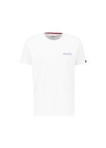 Herren T-Shirt "Alpha Industries Men - T-Shirts Holographic SL T-Shirt", weiß, Gr. XS, Alpha Industries, Obermaterial: 100% Baumwolle, Shirts